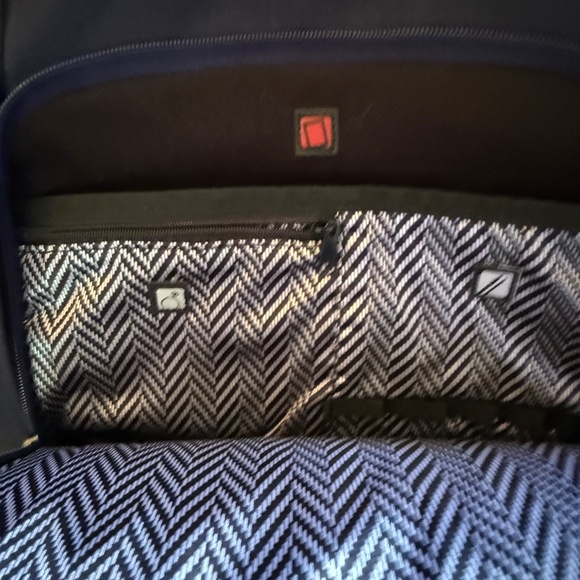 OGIO Women's Melrose Tote Laptop Bag Storm NAVY Large Buttons Pockets - Picture 3 of 7